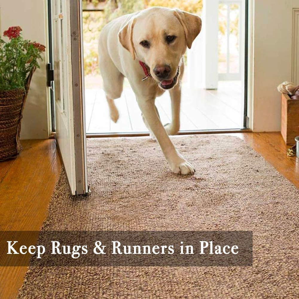 RHF Non-Slip Area Rug Pad 2'X8' - Rug Pad for Runner- Protect Floors While Securing Rug and Making Vacuuming Easier 2X8, White (SYNCHKG129419)