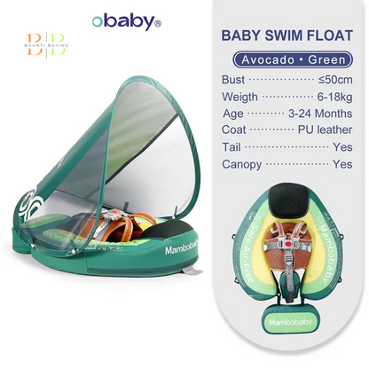 Mambobaby Float VIP 1 Dropshipping Non-Inflatable Baby Float with Canopy Waist Swimming Chest Floater Spa Buoy Trainer Supplier