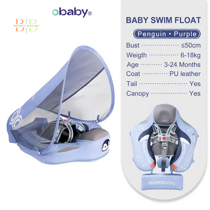 Mambobaby Float VIP 1 Dropshipping Non-Inflatable Baby Float with Canopy Waist Swimming Chest Floater Spa Buoy Trainer Supplier