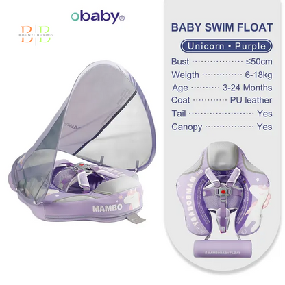 Mambobaby Float VIP 1 Dropshipping Non-Inflatable Baby Float with Canopy Waist Swimming Chest Floater Spa Buoy Trainer Supplier