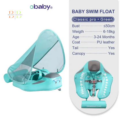 Mambobaby Float VIP 1 Dropshipping Non-Inflatable Baby Float with Canopy Waist Swimming Chest Floater Spa Buoy Trainer Supplier