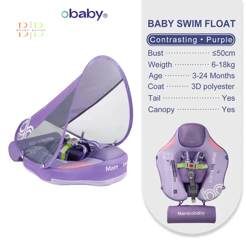 Mambobaby Float VIP 1 Dropshipping Non-Inflatable Baby Float with Canopy Waist Swimming Chest Floater Spa Buoy Trainer Supplier