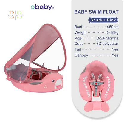 Mambobaby Float VIP 1 Dropshipping Non-Inflatable Baby Float with Canopy Waist Swimming Chest Floater Spa Buoy Trainer Supplier