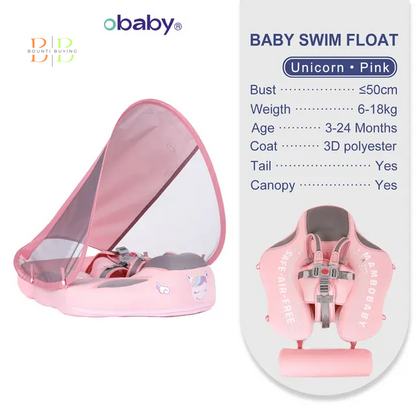 Mambobaby Float VIP 1 Dropshipping Non-Inflatable Baby Float with Canopy Waist Swimming Chest Floater Spa Buoy Trainer Supplier